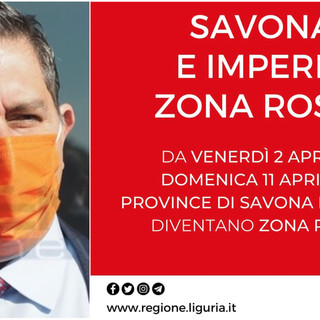 Provincia di Imperia in zona rossa fino a domenica 11 aprile, Toti "Prolunghiamo per evitare ripercussioni"