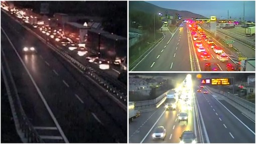 Autostrada, traffico da incubo per chi arriva da Ponente: in A10 coda di 14 km tra Albenga e Finale e 4 tra Taggia e Imperia Autostrada, traffico da incubo per chi arriva da Ponente: in A10 coda di 14 km tra Albenga e Finale e 4 tra Taggia e Imperia