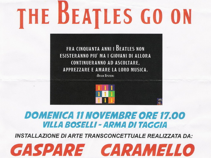 Arma Taggia: domani a Villa Boselli una iniziativa per celebrare il primo singolo dei 'Beatles' Arma Taggia: domani a Villa Boselli una iniziativa per celebrare il primo singolo dei 'Beatles'