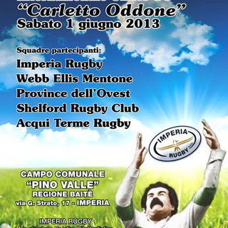 Rugby giovanile: sabato prossimo ad Imperia la prima edizione del 'Memorial Oddone' under 14 Rugby giovanile: sabato prossimo ad Imperia la prima edizione del 'Memorial Oddone' under 14