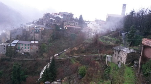 Carpasio: la foto di un nostro lettore del torrente Carpasina in piena, questa mattina
