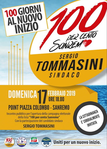 Sanremo: domenica prossima al point il via ufficiale della campagna elettorale di Sergio Tommasini