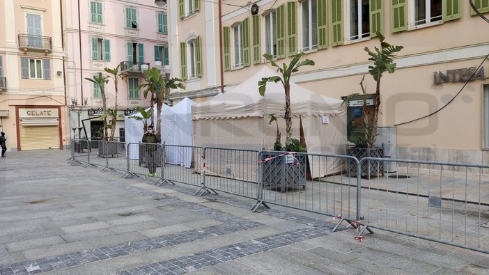 La struttura allestita a febbraio e marzo scorsi in piazza Borea D'Olmo