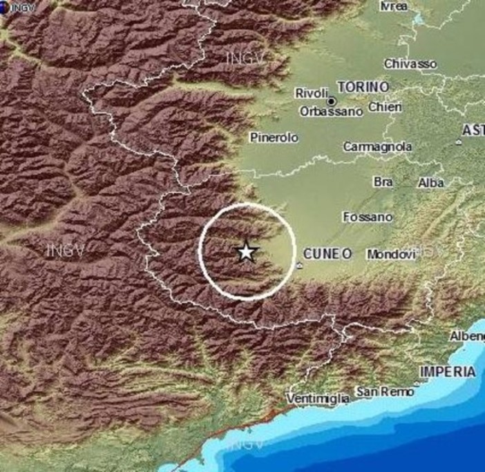 Terremoto questa mattina nella vicina provincia di Cuneo: nessuna segnalazione nell'imperiese