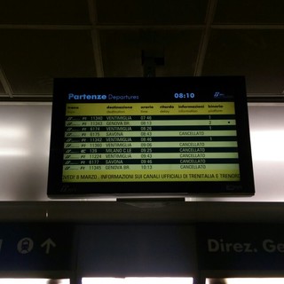 Sciopero dei trasporti in tutta Italia: primi disagi nel ponente ligure con molti treni annullati (Foto)