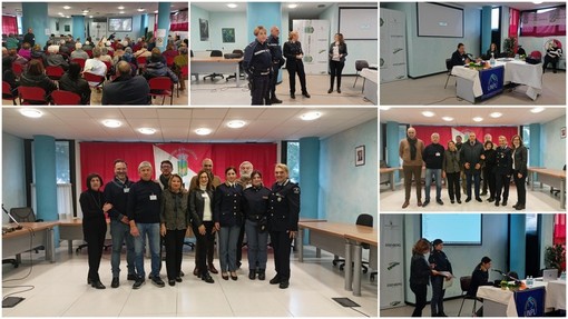 Vallecrosia, sala polivalente gremita per l'incontro sulle truffe. Piardi: "Cittadini molto attenti e interessati" (Foto e video)