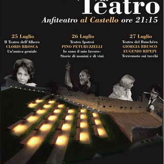 Ritorna al Castello di Taggia uno dei maggiori narratori della scena italiana: stasera Pino Petruzzelli, Dionigi e le loro storie, per "Taggia in Teatro"