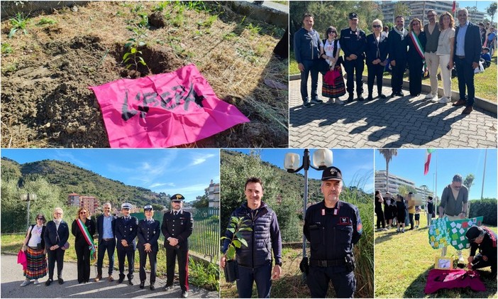 Strage di Capaci, le scuole di Ventimiglia piantano “Un albero per il futuro” (Foto e video)