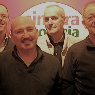 L'ufficio politico di SEL Sanremo (Giuseppe Carabalona, Nino Bellosta, Roberto Ormea e Pino Pannuti)