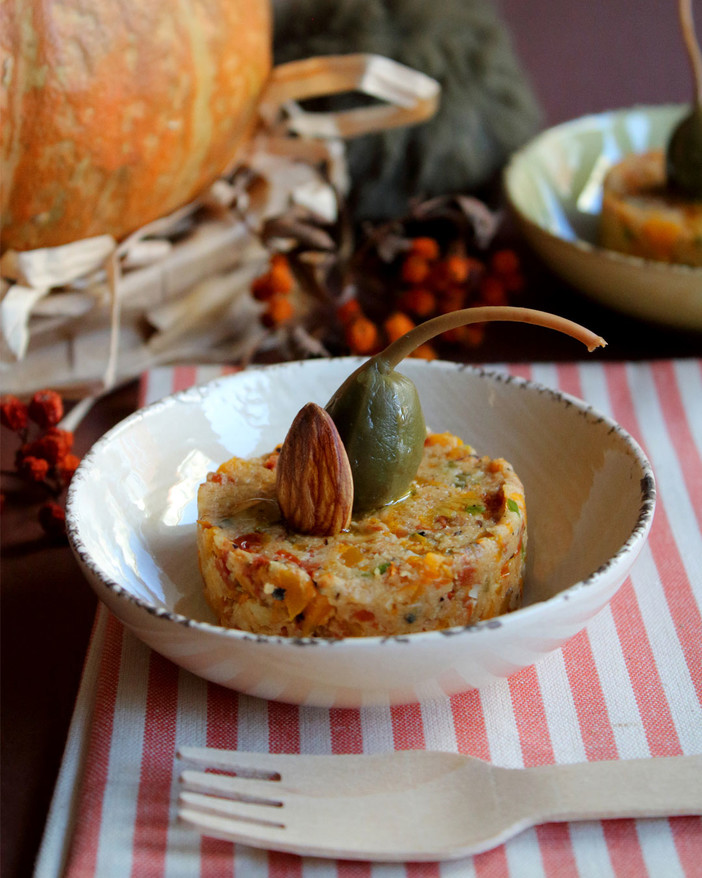 Paté vegetariano di Zucca e olio al mandarino: un piccolo, ma appetitoso antipasto
