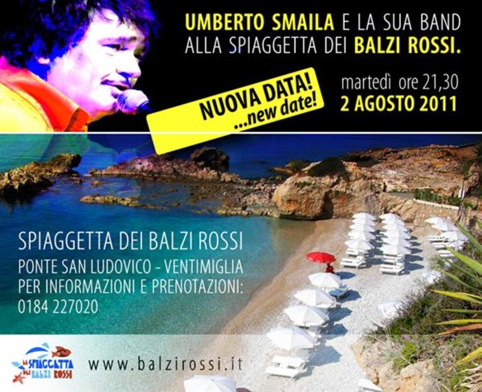 Ventimiglia: martedì prossimo ai 'Balzi Rossi' lo show di Umberto Smaila