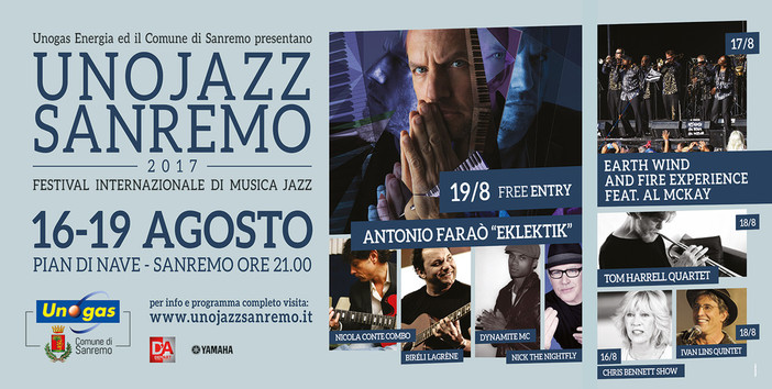 Sanremo: cresce l'attesa per la terza edizione di “Unojazz 2017”, mercoledì il via al Festival Internazionale di Musica Jazz Sanremo: cresce l'attesa per la terza edizione di “Unojazz 2017”, mercoledì il via al Festival Internazionale di Musica Jazz