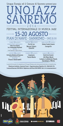 Sanremo: cresce l'attesa nella città dei fiori in vista del Festival UnoJazz in programma dal 15 al 20 agosto