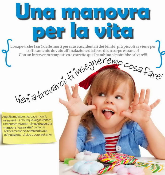 Torna a Sanremo ‘Una Manovra per la Vita’: per insegnare come salvare i bambini in caso di soffocamento Torna a Sanremo ‘Una Manovra per la Vita’: per insegnare come salvare i bambini in caso di soffocamento