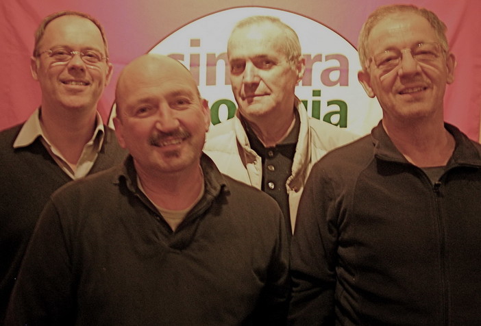 L'ufficio politico di SEL Sanremo (Giuseppe Carabalona, Nino Bellosta, Roberto Ormea e Pino Pannuti)