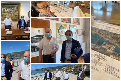 Visita a Ponente per l'Assessore regionale Marco Scajola: prima tappa a Ospedaletti, si parla di ciclabile (Foto e Video)