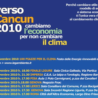Incontro pubblico alla Talpa e L'Orologiosui negoziati Onu sul clima a Cancun