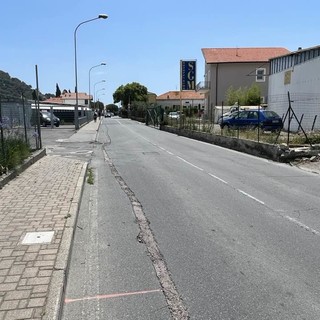 Nell’immagine il tratto interessato dai lavori