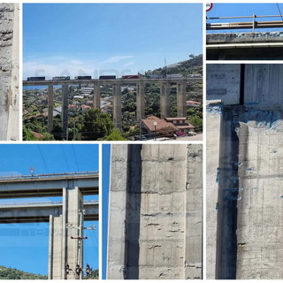 Sanremo: degrado del cemento e del ferro sul viadotto San Pietro della A10, il timore dei residenti (Foto) Sanremo: degrado del cemento e del ferro sul viadotto San Pietro della A10, il timore dei residenti (Foto)