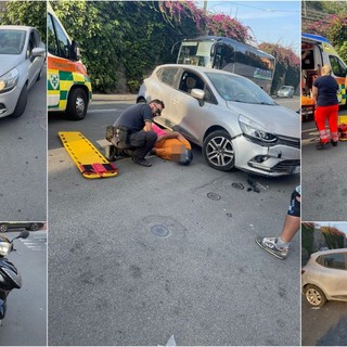 Ventimiglia, scontro auto-moto in corso Genova: un ferito (Foto) Ventimiglia, scontro auto-moto in corso Genova: un ferito (Foto)