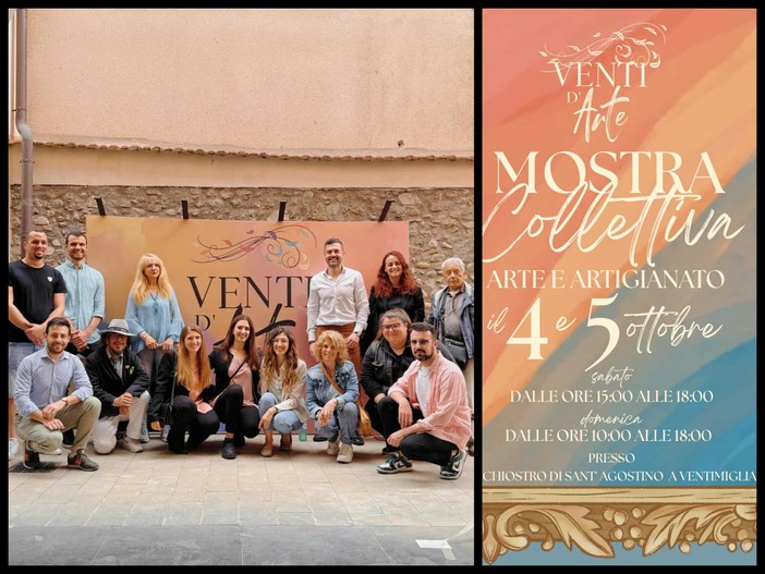 Due giornate dedicate all’arte e all’artigianato, a Ventimiglia mostra collettiva di Venti d'Arte (Foto) Due giornate dedicate all’arte e all’artigianato, a Ventimiglia mostra collettiva di Venti d'Arte (Foto)