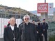 Padre Bozzi con il Vescovo Suetta all'ingresso del Campo Roya