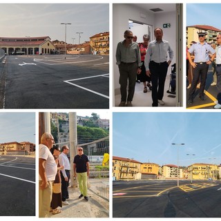 Ventimiglia apre il nuovo parcheggio Eiffel, Di Muro: "E' centrale e gratuito" (Foto e video)