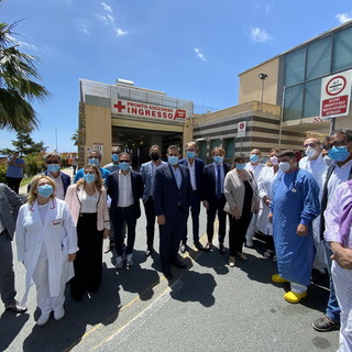 Sanremo: la Regione visita l'ospedale 'Borea', Toti &quot;Grazie per quanto fatto, ora pensiamo a migliorare ancora il settore sanitario&quot; (Foto e Video)