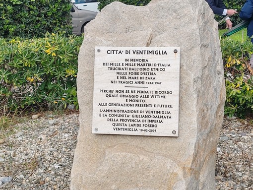 Vittime delle foibe ed esodo giuliano dalmata, Ventimiglia celebra il Giorno del Ricordo
