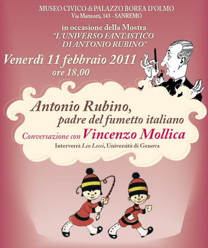 Sanremo: oggi Vincenzo Mollica ricorderà l'artista sanremese Antonio Rubino Sanremo: oggi Vincenzo Mollica ricorderà l'artista sanremese Antonio Rubino