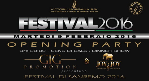Sanremo: martedì prossimo al Victory Morgana ‘Opening Party’ per il Festival 2016 con ospiti d’eccezione