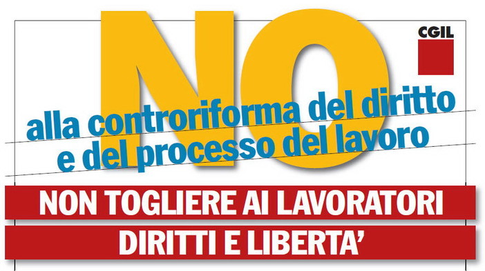 Lavoro: volantini in piazza per dire no alla controriforma