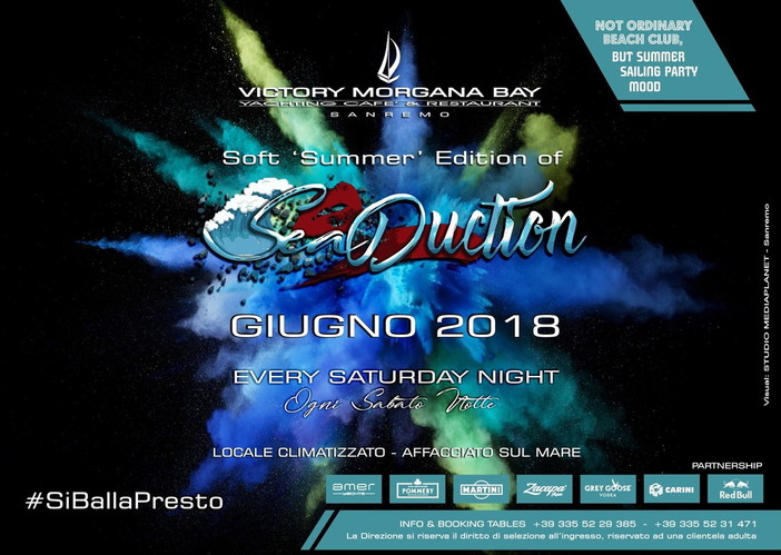 Sanremo: sarà un giugno di musica e divertimento ma non solo al Victory Morgana Bay