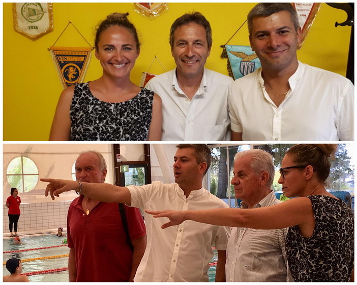 Sport acquatici: i due candidati a Sindaco Scajola e Lanteri hanno fatto visita alla 'Felice Cascione'