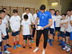 Imperia: palestra dell'Itis in festa ieri per la visita del campione di pallavolo Simone Parodi al Volley Primavera (Foto)