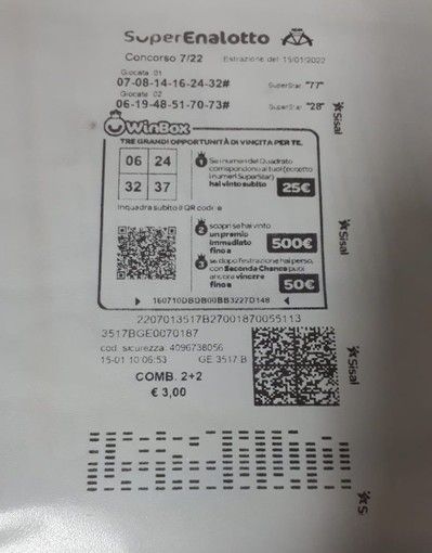 La schedina vincente