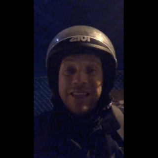 Simone Baggioli nel video sul suo profilo Facebook