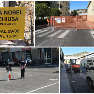 Imperia: chiusa da questa mattina via Nobel, iniziati i lavori al sottopasso della 'Fratelli Carli'  (Foto)