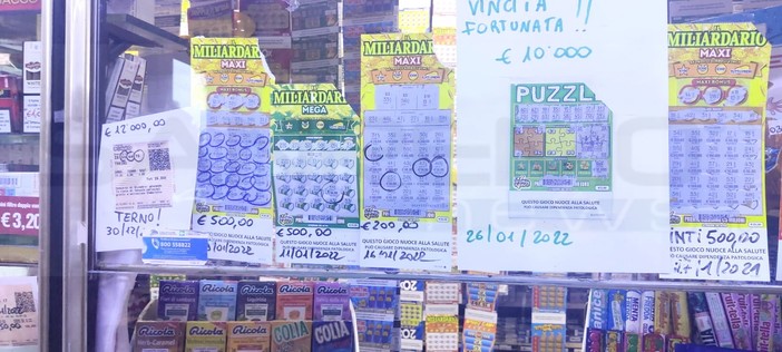 Sanremo: oltre 22mila euro di vincite tra Lotto e Gratta e Vinci alla tabaccheria dell'ex stazione Sanremo: oltre 22mila euro di vincite tra Lotto e Gratta e Vinci alla tabaccheria dell'ex stazione