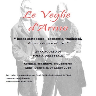 Armo: avviato il concorso di poesia dialettale 'Le veglie d'Armo', la premiazione il 29 luglio