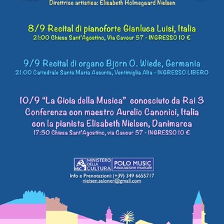 Ventimiglia: dall'8 al 10 settembre torna l'appuntamento con il Festival della Musica