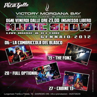 Sanremo: stasera music show al Victory con la Full Optional Band