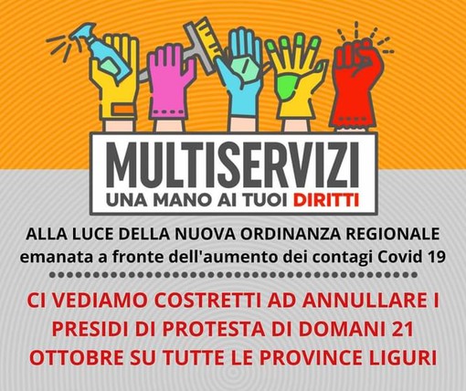 Annullata i presìdi di protesta per il rinnovo del Contratto Nazionale Multiservizi, Servizi integrati e Pulizie Annullata i presìdi di protesta per il rinnovo del Contratto Nazionale Multiservizi, Servizi integrati e Pulizie