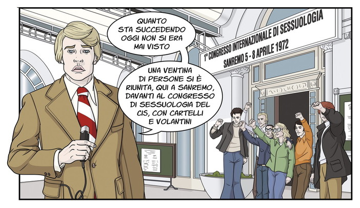 Il primo gay pride italiano a Sanremo nelle tavole vincitrici del premio 'Una lettura tra le nuvole' Il primo gay pride italiano a Sanremo nelle tavole vincitrici del premio 'Una lettura tra le nuvole'