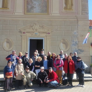 Dopo Taggia 27 pittori russi hanno visitato ieri Perinaldo per una giornata 'en plein air'