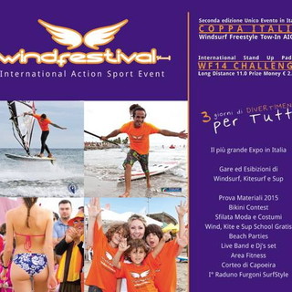 Il programma definitivo di tutte le attività del WindFestival 2014, che inizia domani a Diano Marina