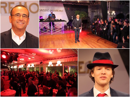 Glamour e ospiti vip al Casinò di Sanremo per il tradizionale 'Welcome Party' del Festival (foto e video)