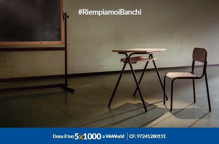 WeWorld interviene per riportare a scuola bambini e bambine di tutto il Mondo: riempiamo i banchi con il 5x1000