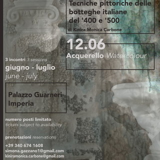 Imperia: al Circolo Parasio prosegue il workshop di pittura rinascimentale con l'artista Kinira Monica Carbone