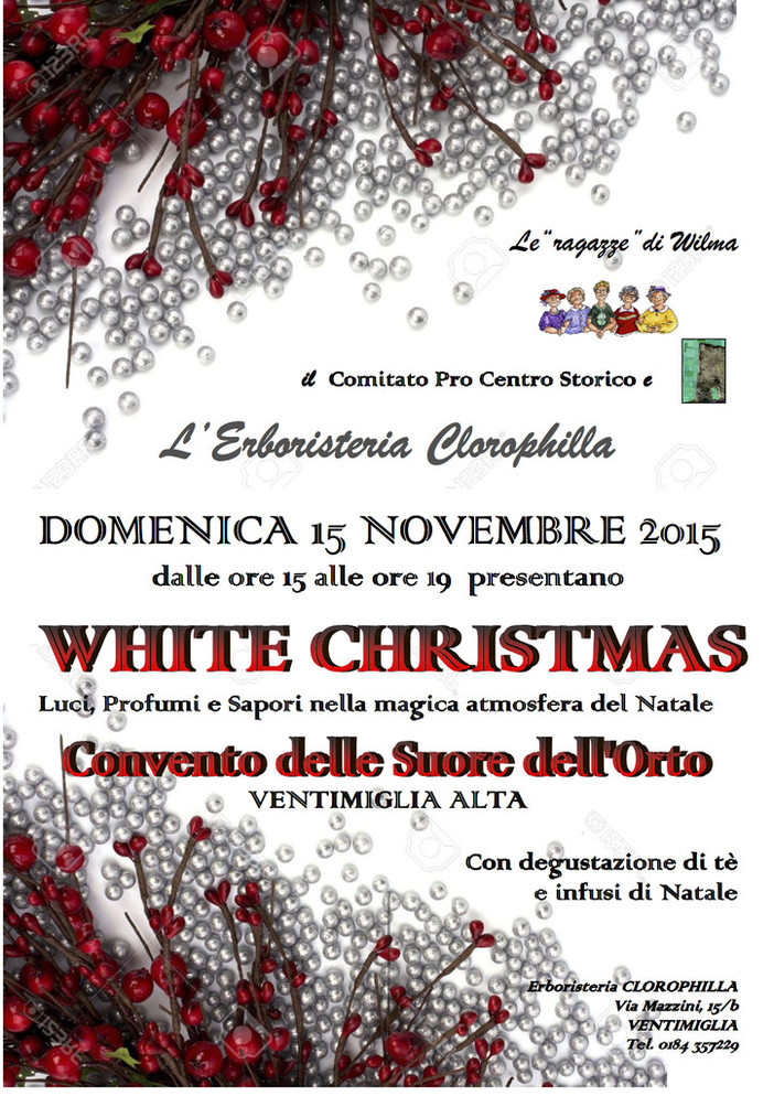Ventimiglia: domani al Convento delle Suore dell'Orto l'esposizione 'White Christmas' Ventimiglia: domani al Convento delle Suore dell'Orto l'esposizione 'White Christmas'